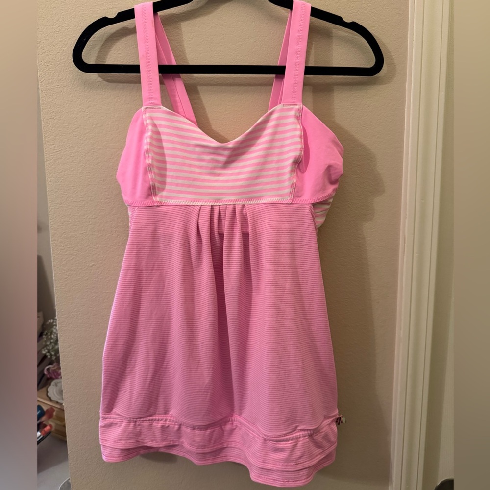 Lululemon Pink Striped Women's Athletic Top